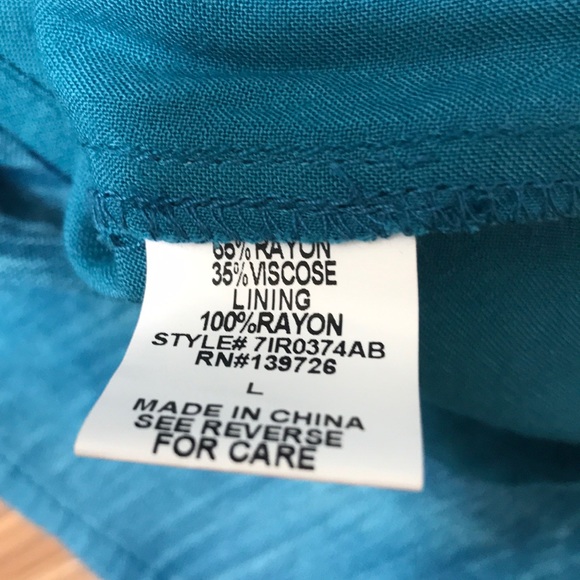 Honey Belle Turquoise Short Romper Large NWT - Picture 5 of 5